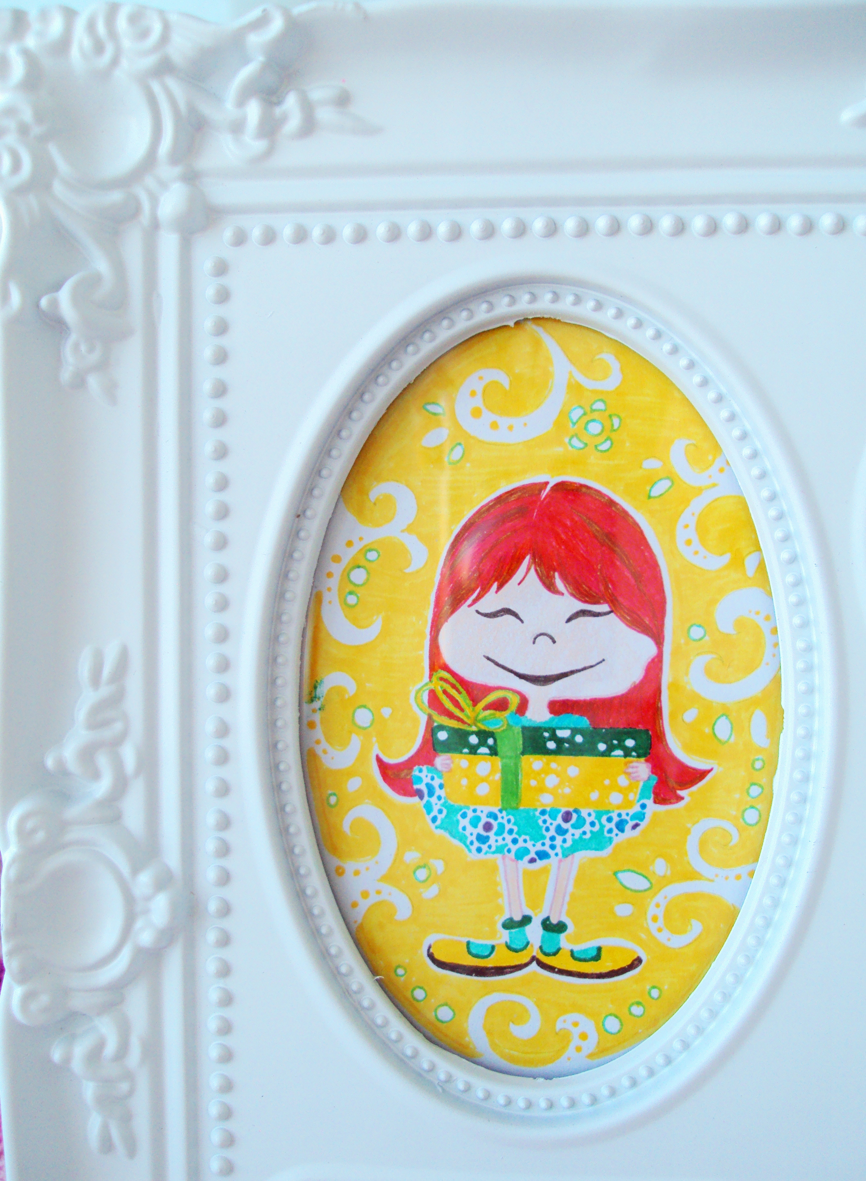 Cartoon birthday girl
