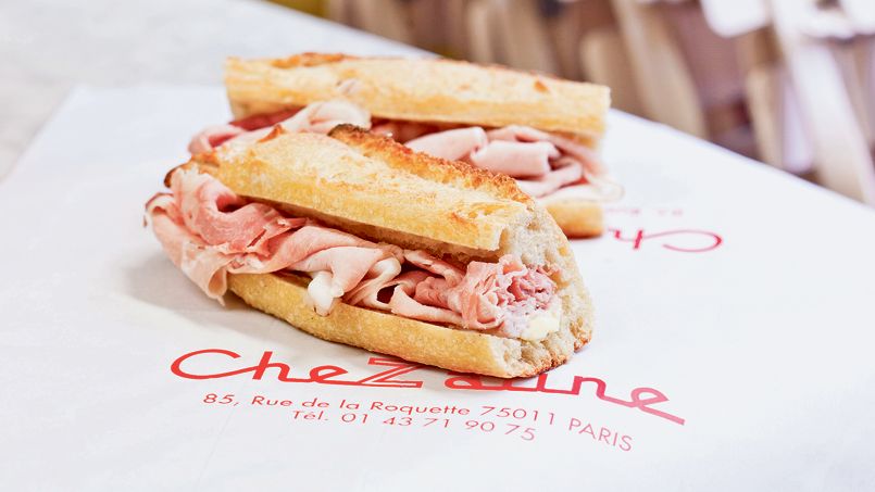 Pour le Palmarès du meilleur sandwich jambon beurre de Paris, pdv au resto CheZ Aline 85 Rue de la Roquette, 75011 Paris