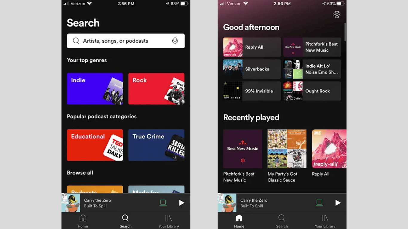 Spotify UI