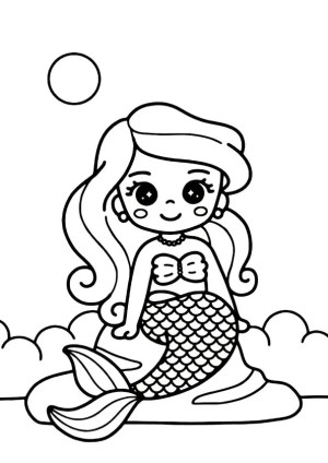 Mermaid Coloring Pages – 021