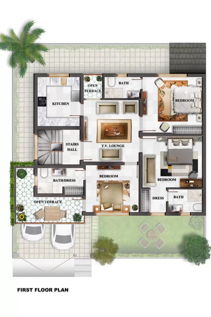 10 marla house architectural layout plan