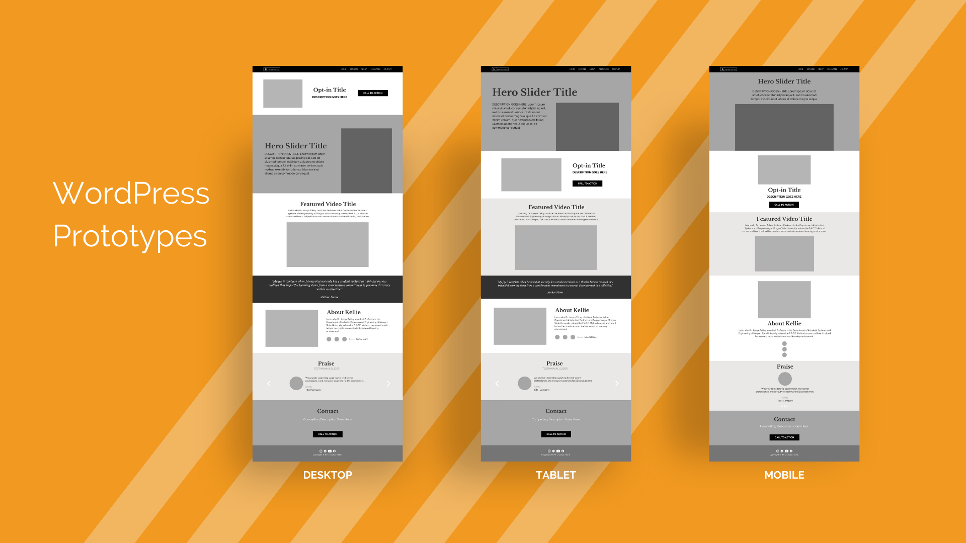 Wordpress Responsive Website Prototypes