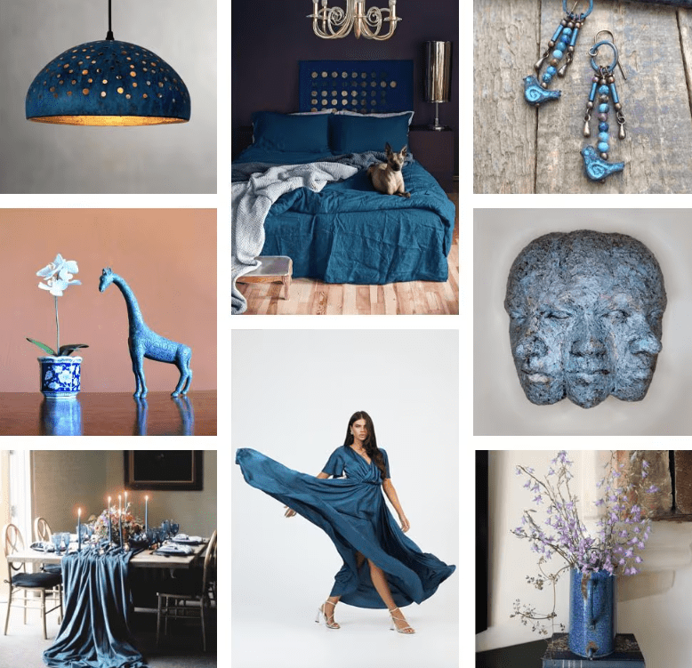 Patina Blue and Cloud Dancer - 2026 color trends for knitters
