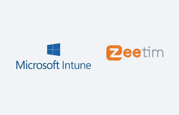 Microsoft Intune and ZeeTim logos side by side