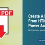 Power Automate: Create A PDF File From HTML [No Premium]