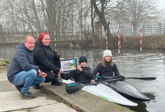 Glückliche Gewinnerin