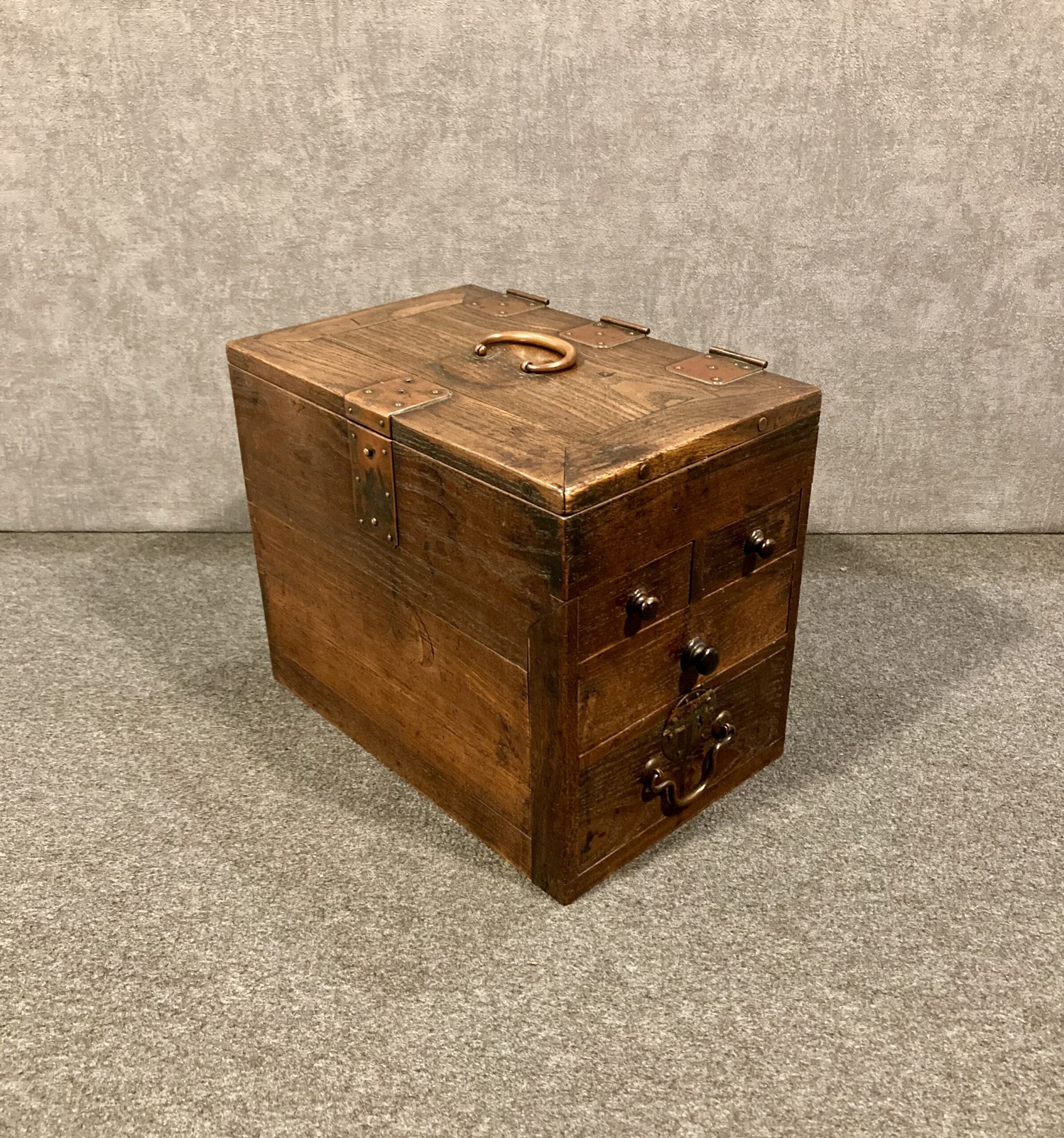 Antique Japanese Smiling Ink-Stone Box