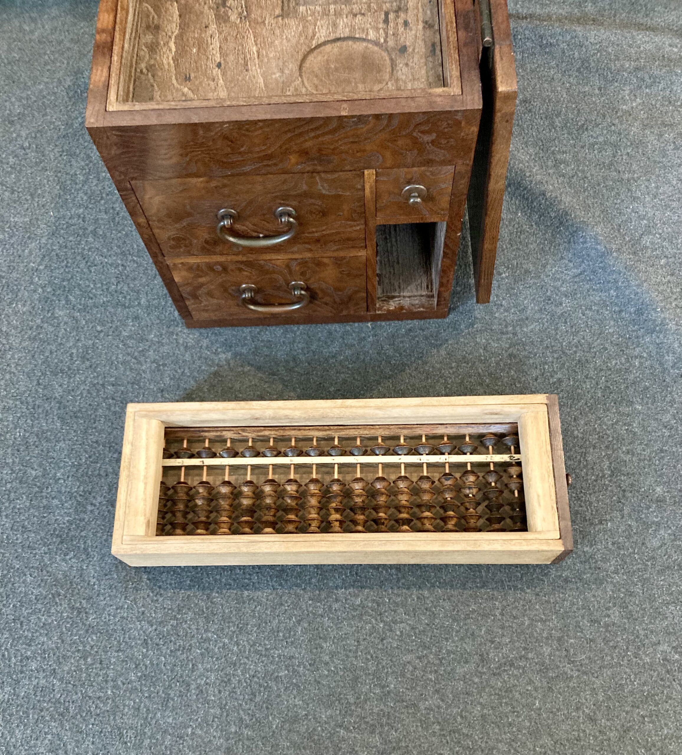 Antique Japanese 'Soroban (算盤)' Ink-Stone Box