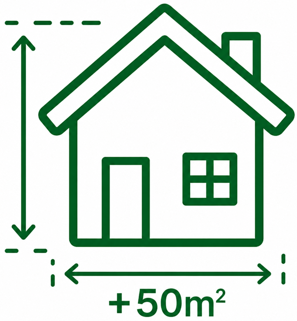<strong>Plans pour permis de construire +50m2 :</strong>    <i> - Délais : 6 jours ouvrés - Pièce complémentaire incluse, sans limite - Modification jusqu'à obtention du dossier - Dépôt du dossier en mairie inclus - Vérification du (PLU) Plan Local d'Urbanisme - Vérification du PPRI - Jusqu’à acceptation de votre dossier en mairie - Attestation re2020 + Etude complète de la BBIO -PCMI1 - PCMI2 - PCMI3 - PCMI4 - PCMI5a - PCMI5b - PCMI5c - PCMI6 - PCMI7 - PCMI8 - Annexe - Cerfa</i>