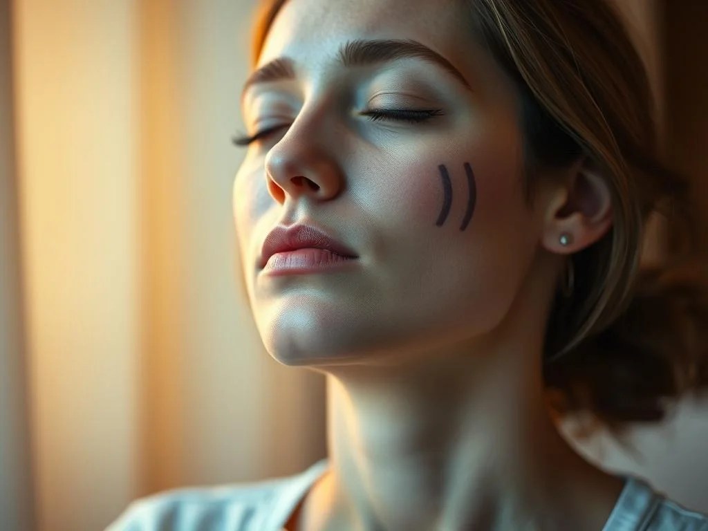 Person demonstrating the Humming Exhale technique for recovery