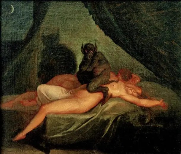 Demonic entity in bedchamber