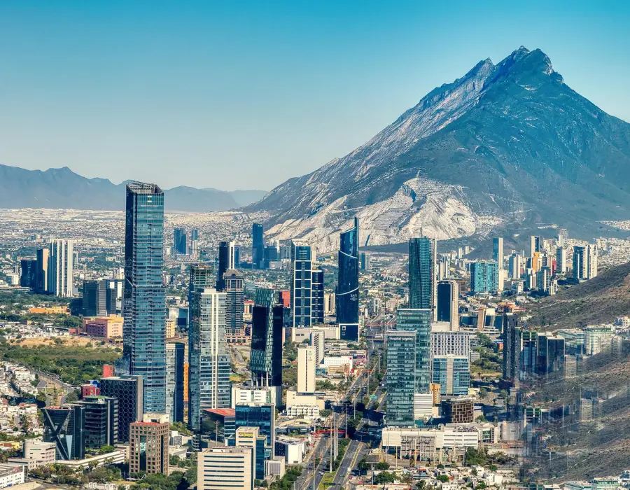 Vista aérea de la ciudad de Monterrey en México