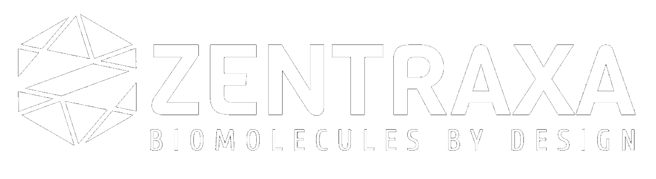 Zentraxa Logo with Motto: "Biomolecules by Design"
