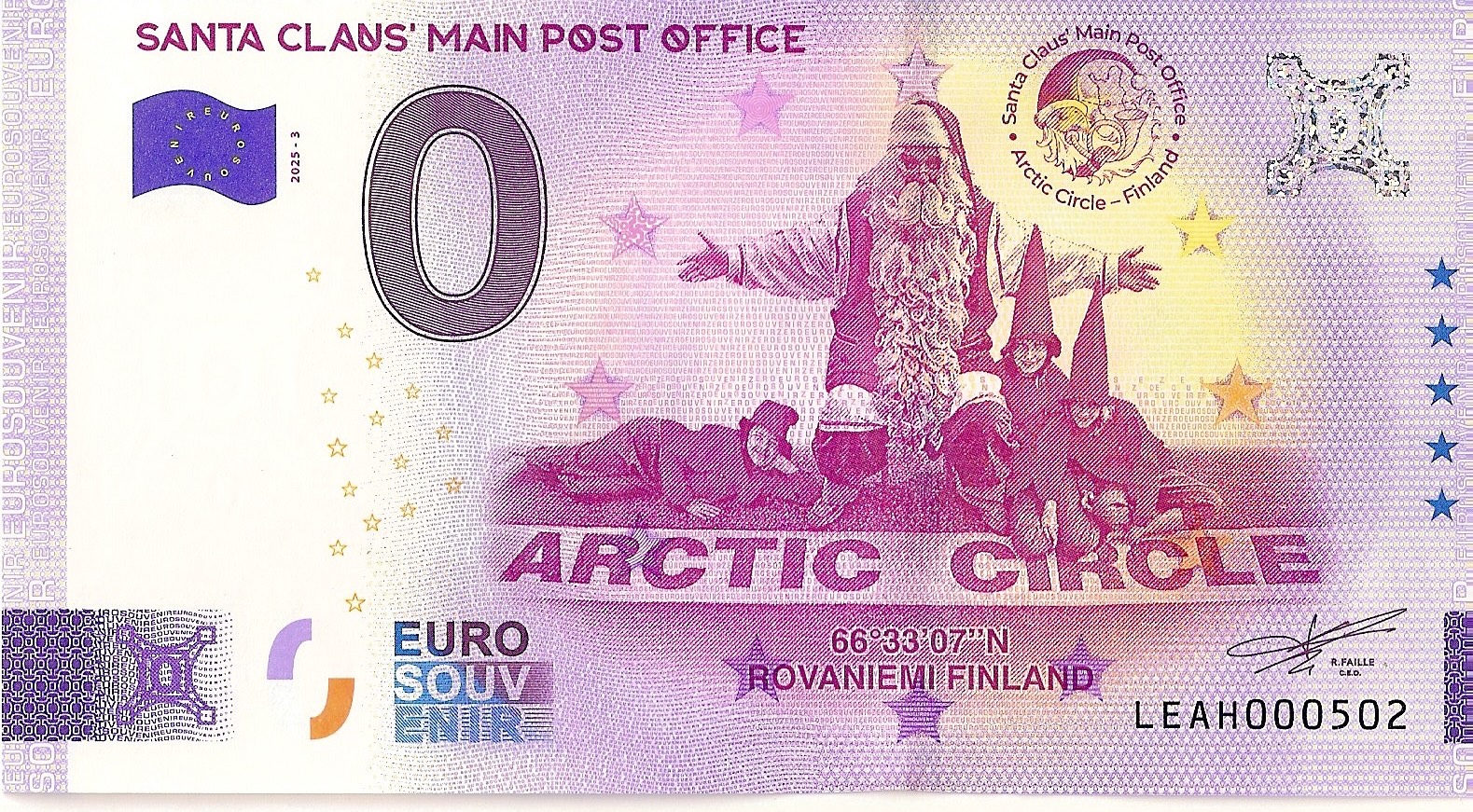 SANTA CLAUS' MAIN POST OFFICE FINLAND - ARTIC CIRCLE 66°33'07'N LEAH-2025-3