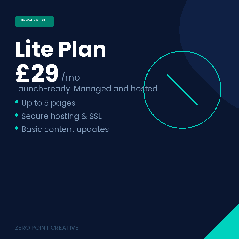 Managed Website Lite – £29/month