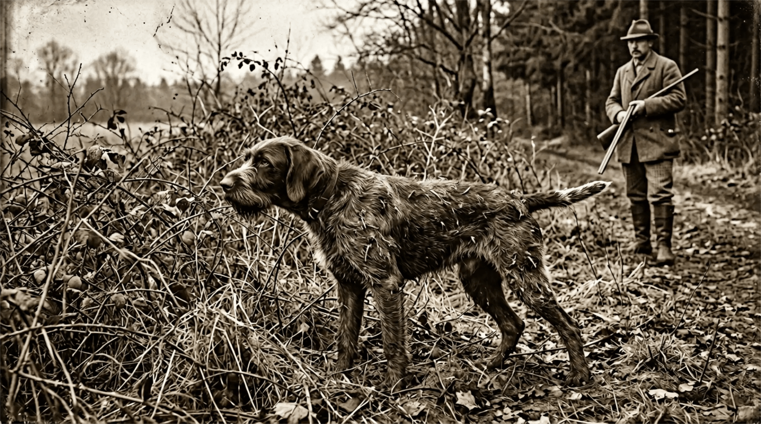 German Wirehaired Pointer origin collage