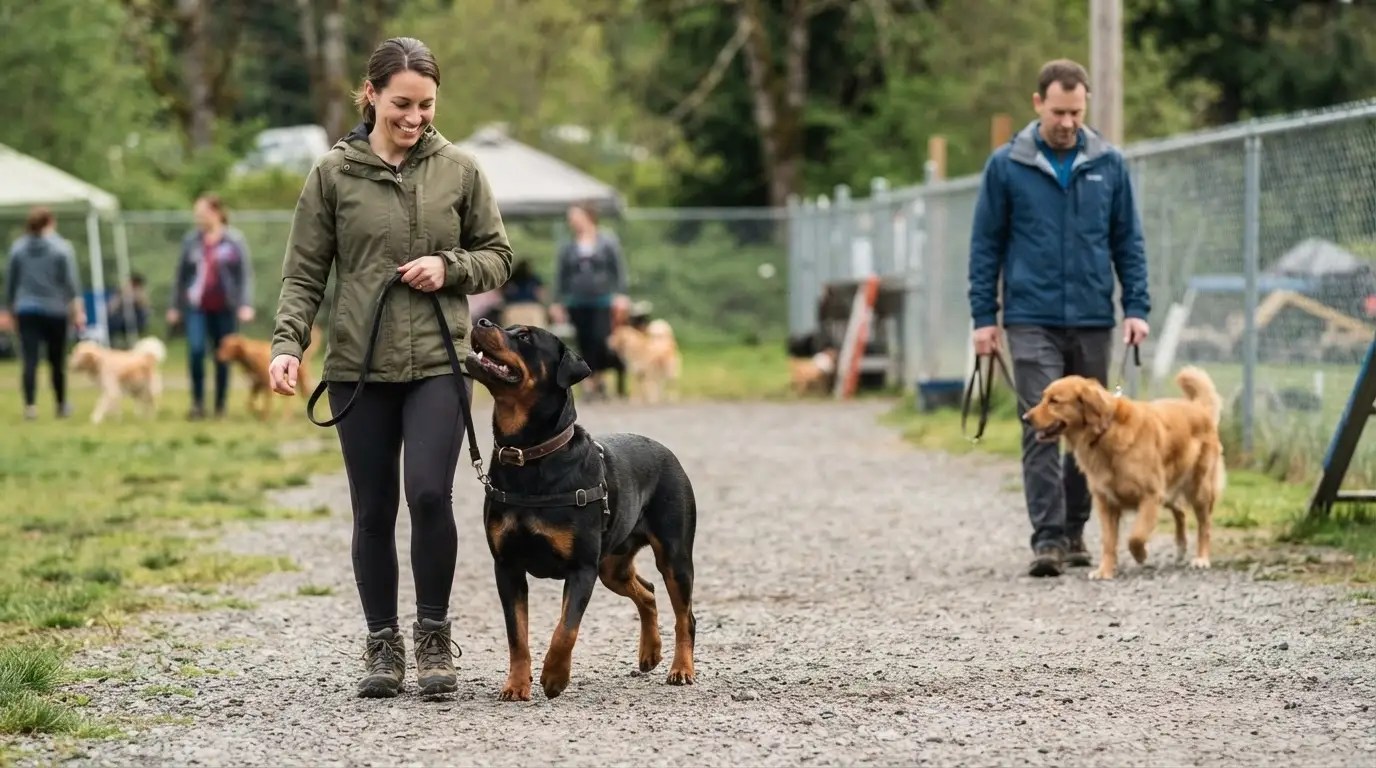 Rottweiler training reality image
