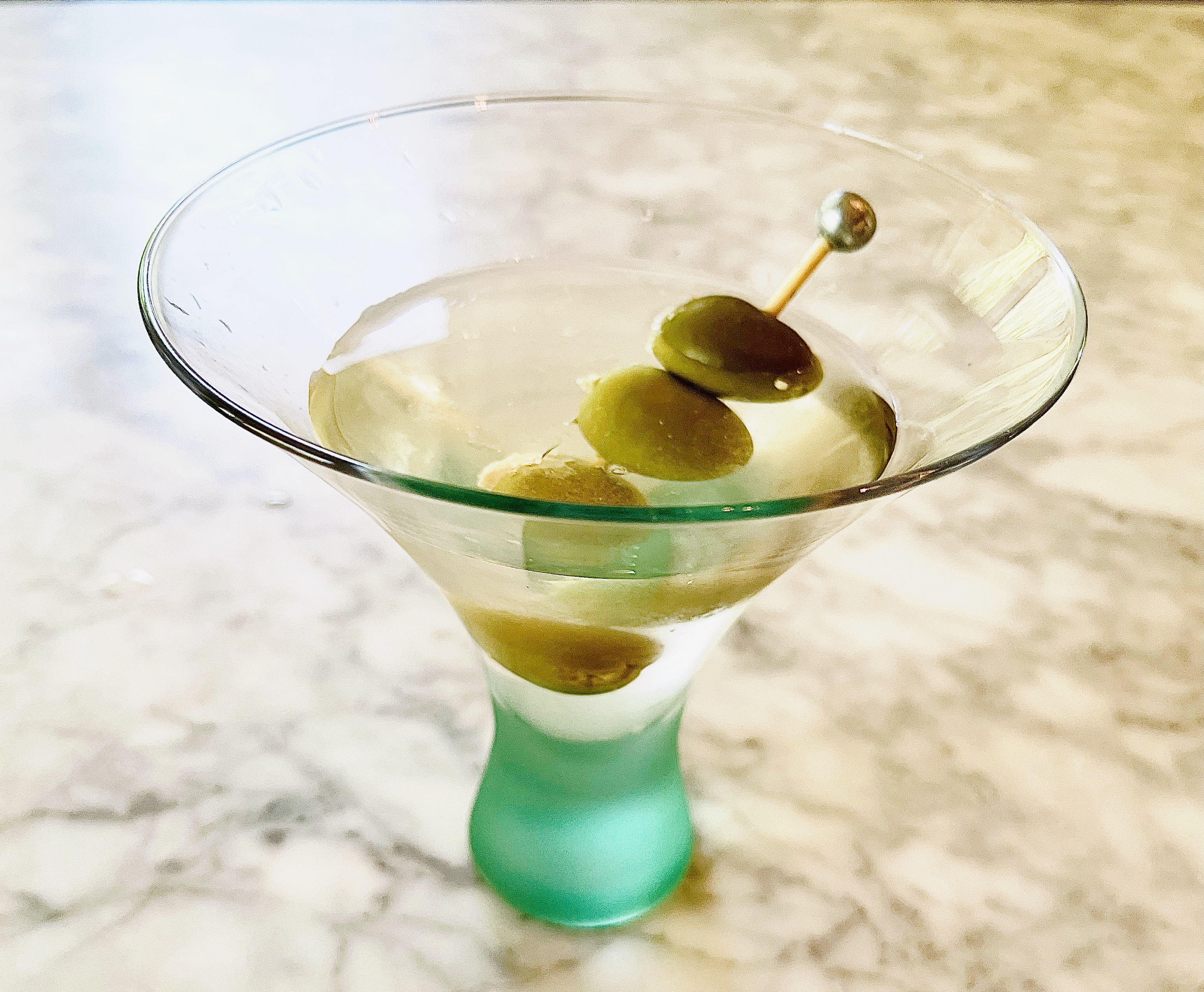 The Dirty Blue Martini