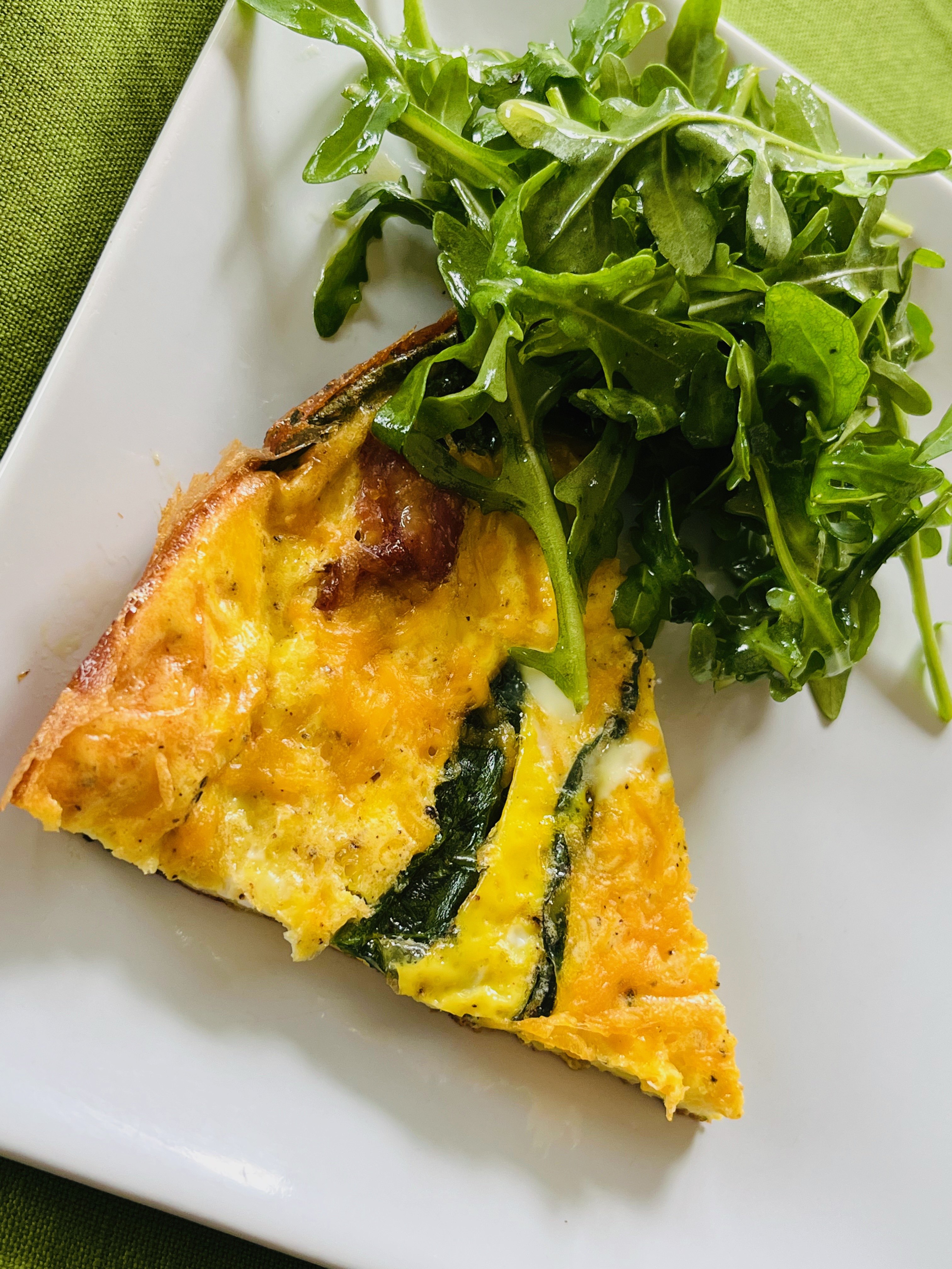 Spinach, Bacon and Cheese Frittata