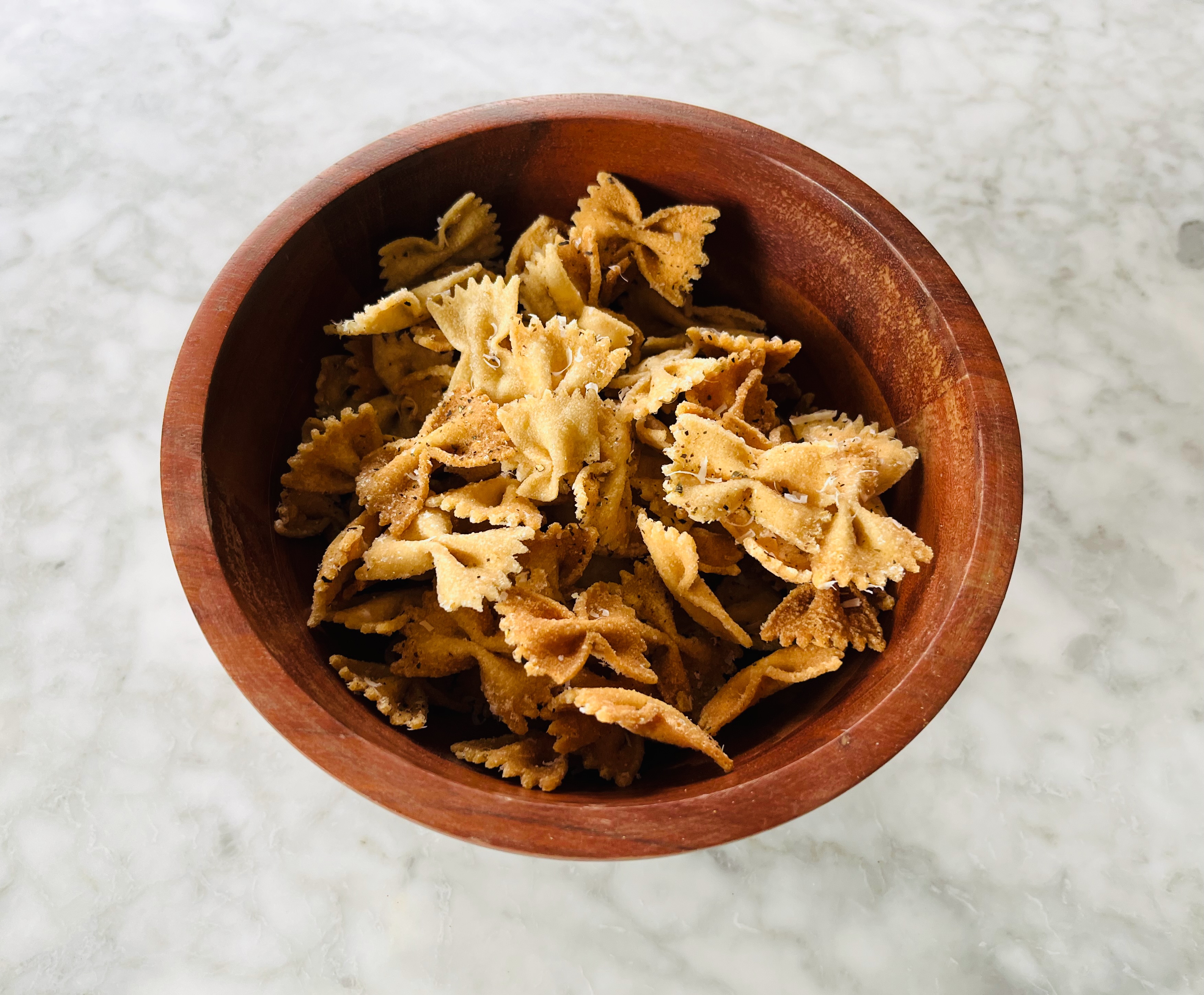 Crispy Italian Bow Tie Chips