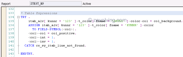 ABAP 740 – Table Expressions to Read & Modify ITAB line