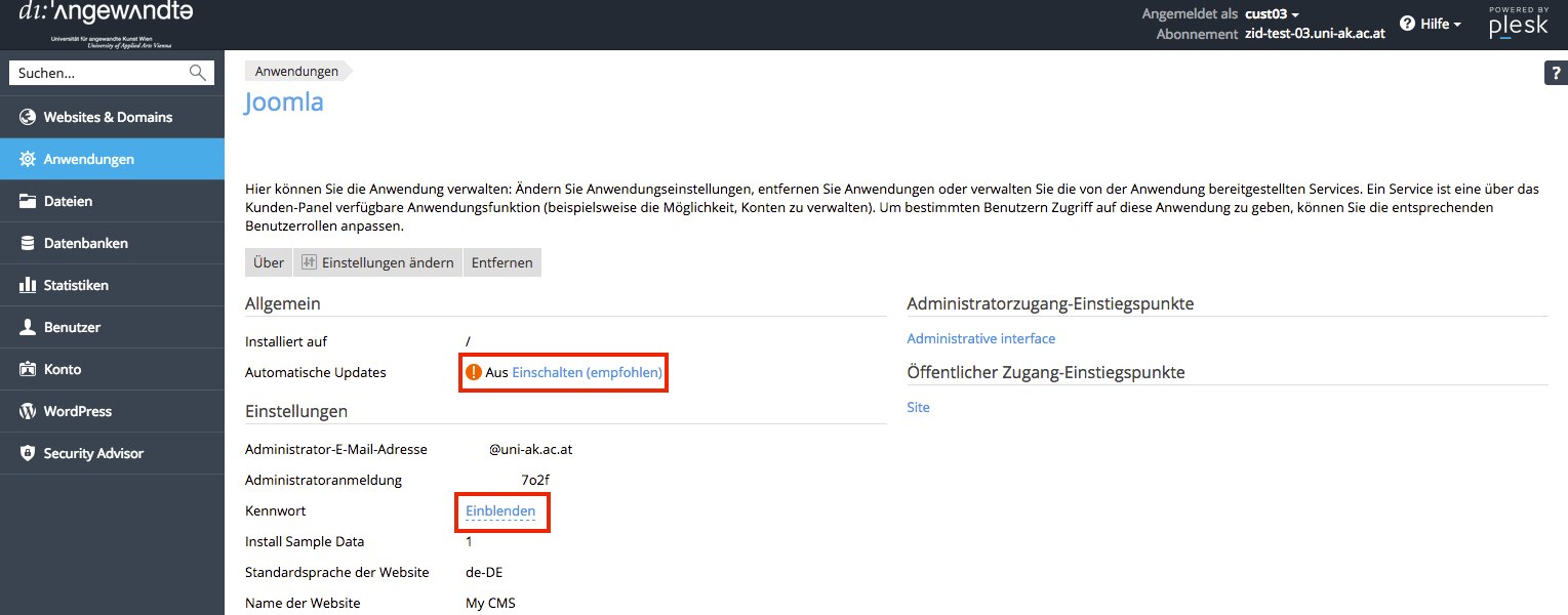 pics Zid Website webhosting zentraler informatikdienst