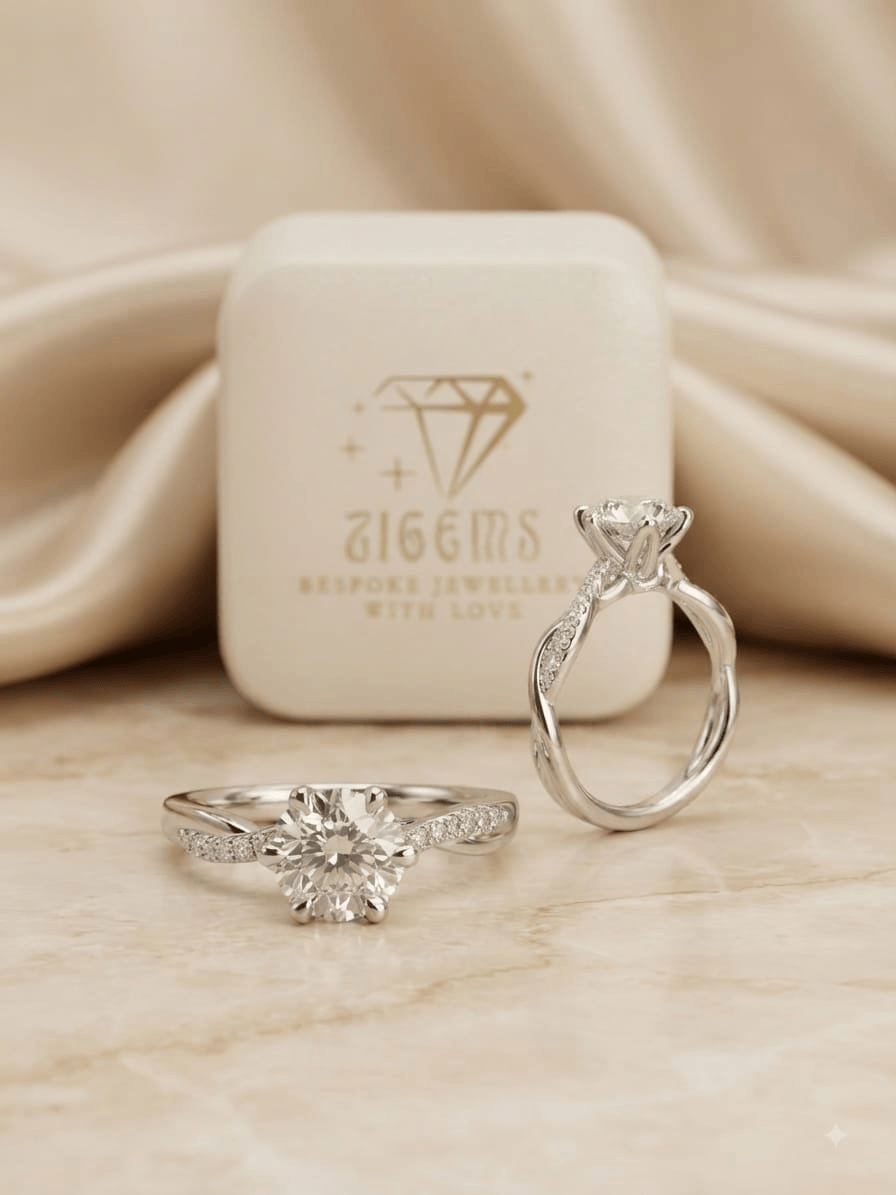 1.19ct D VVS2 LGD Round Cut/18k/Hk13/IGI Certified
