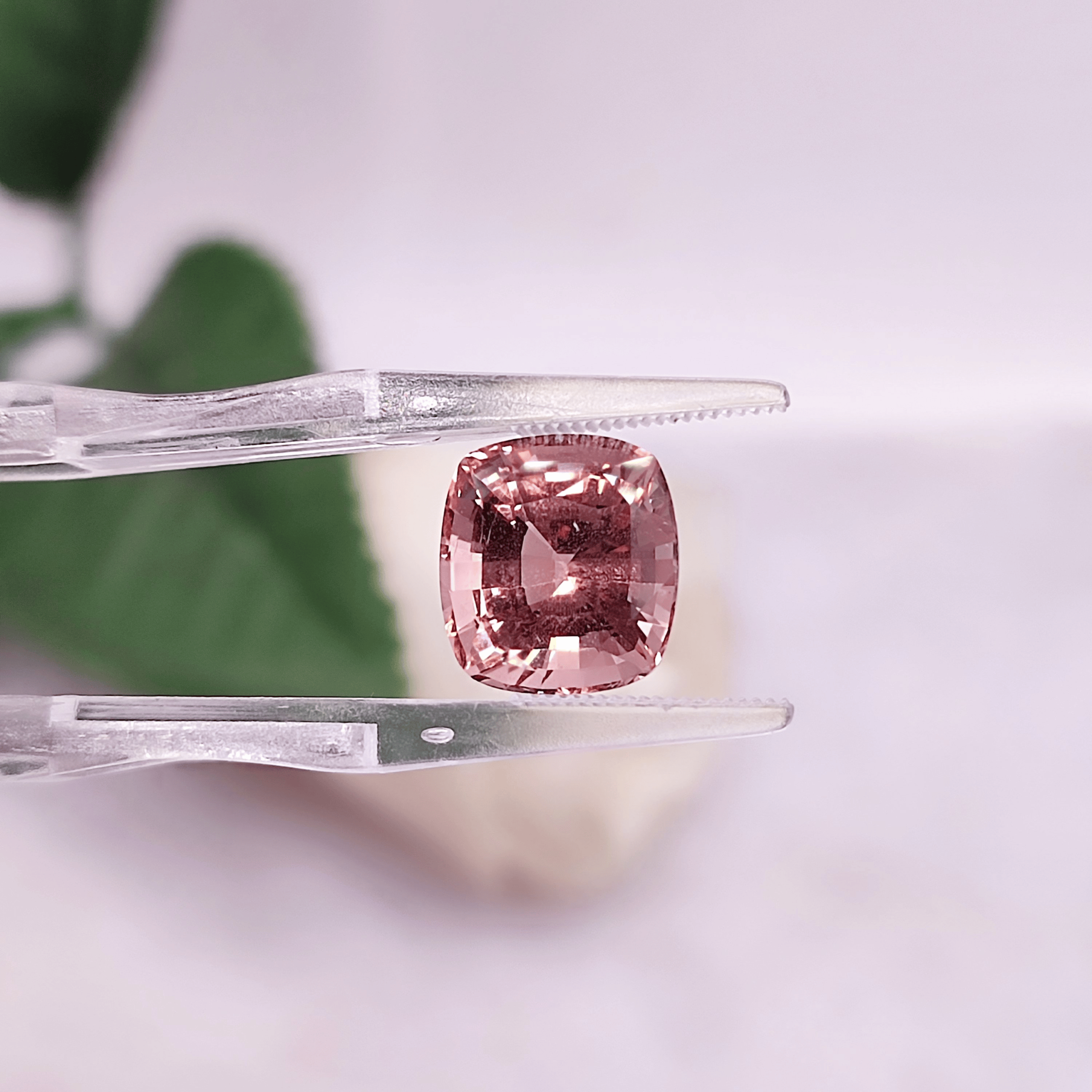 6.35ct Natural Champagne Peach-pink Morganite/Loupe Clean