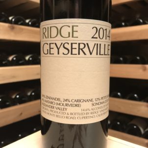 2014 Ridge Geyserville - Bottle Notes | Zinfandel Chronicles