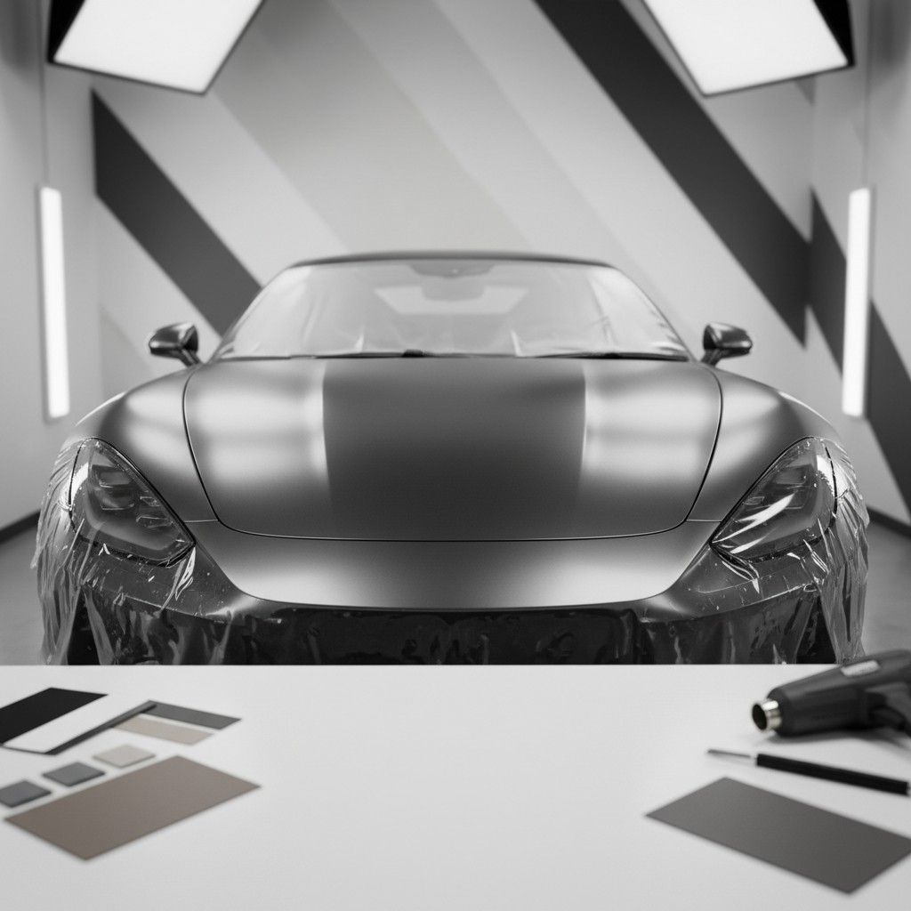 A frozen sports car parked in front of a wall. (preview text only, replaces: As a frozen sports car is somewhat devoid of ...