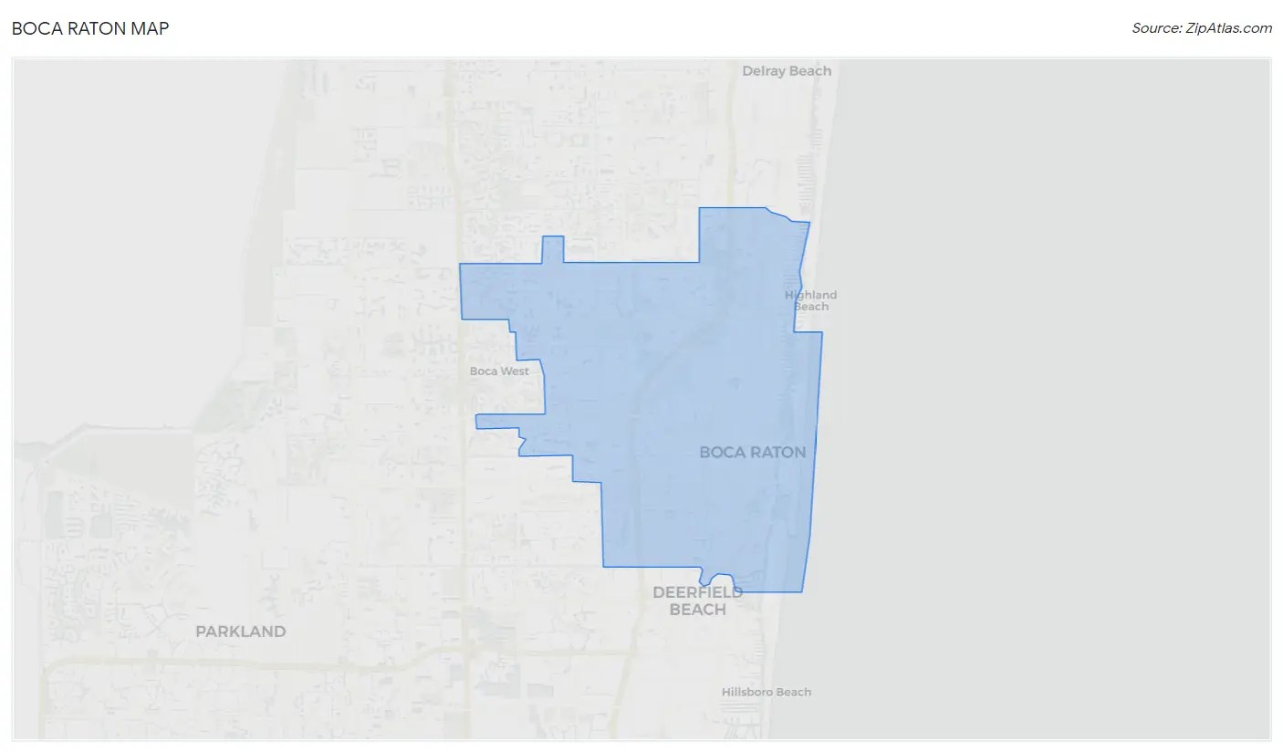 Boca Raton FL Zip Codes Map Profile 2023 Zip Atlas Boca Raton Map.webp