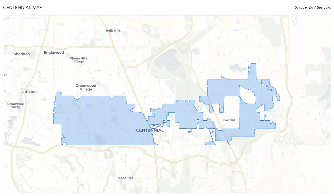 Centennial CO Centennial In 2025 Zip Atlas Centennial Map.webp
