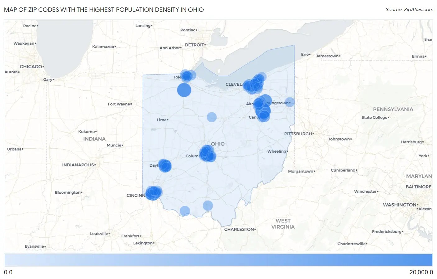 Highest Population Density In Ohio By Zip Code In 2026 Zip Atlas Ohio Highest Population Density By Zip Code Map.webp