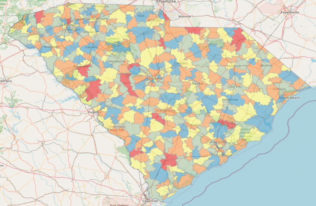 South Carolina ZIP Codes ZipDataMaps Blog South Carolina Zip Code Map 1024x669 