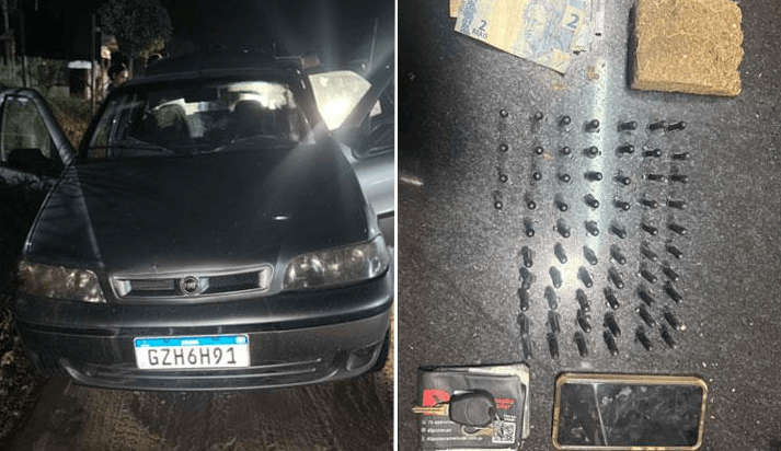 Eunápolis: Homem é detido com carro roubado e drogas