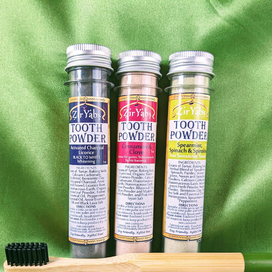 Herbal TOOTH POWDERS - Vegan, Fluoride-Free, Sulfate-Free