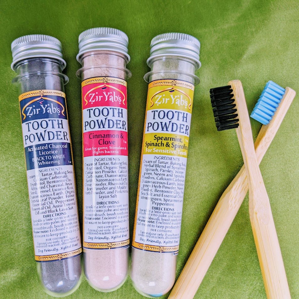 Herbal TOOTH POWDERS - Vegan, Fluoride-Free, Sulfate-Free