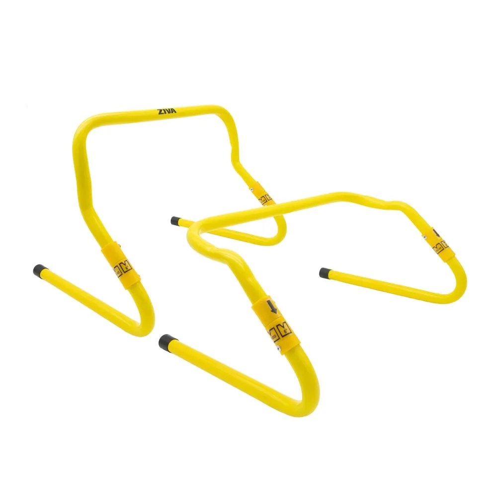 Set De 5 Vallas Ajustables Ziva 6 - 12 Para Entrenamiento Amarillo