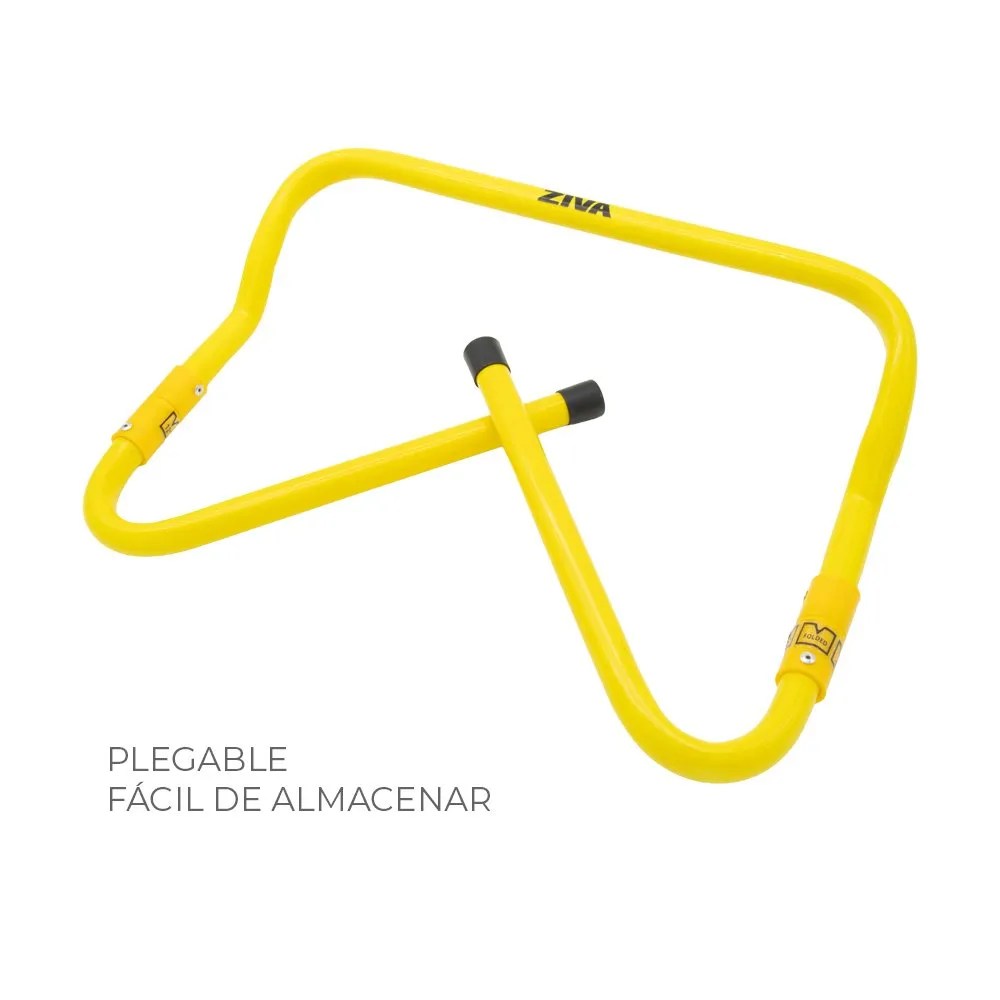 Set De 5 Vallas Ajustables Ziva 6 - 12 Para Entrenamiento Amarillo