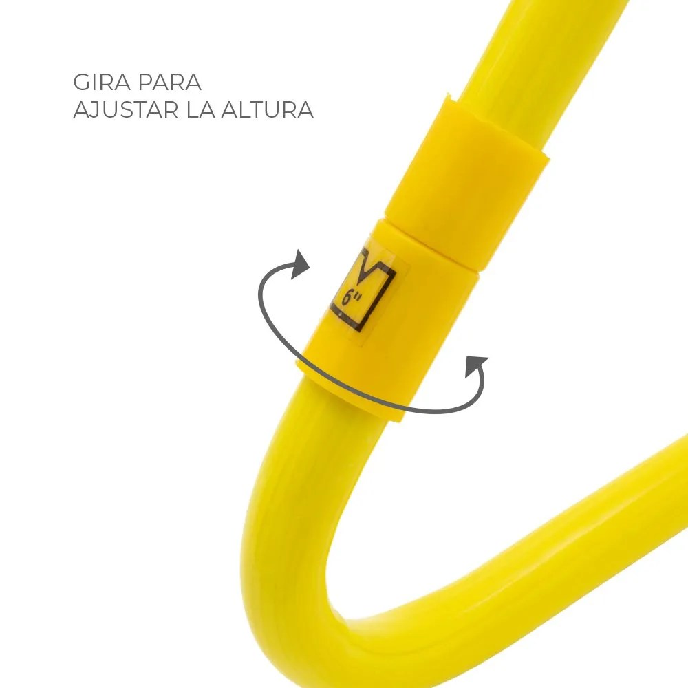 Set De 5 Vallas Ajustables Ziva 6 - 12 Para Entrenamiento Amarillo