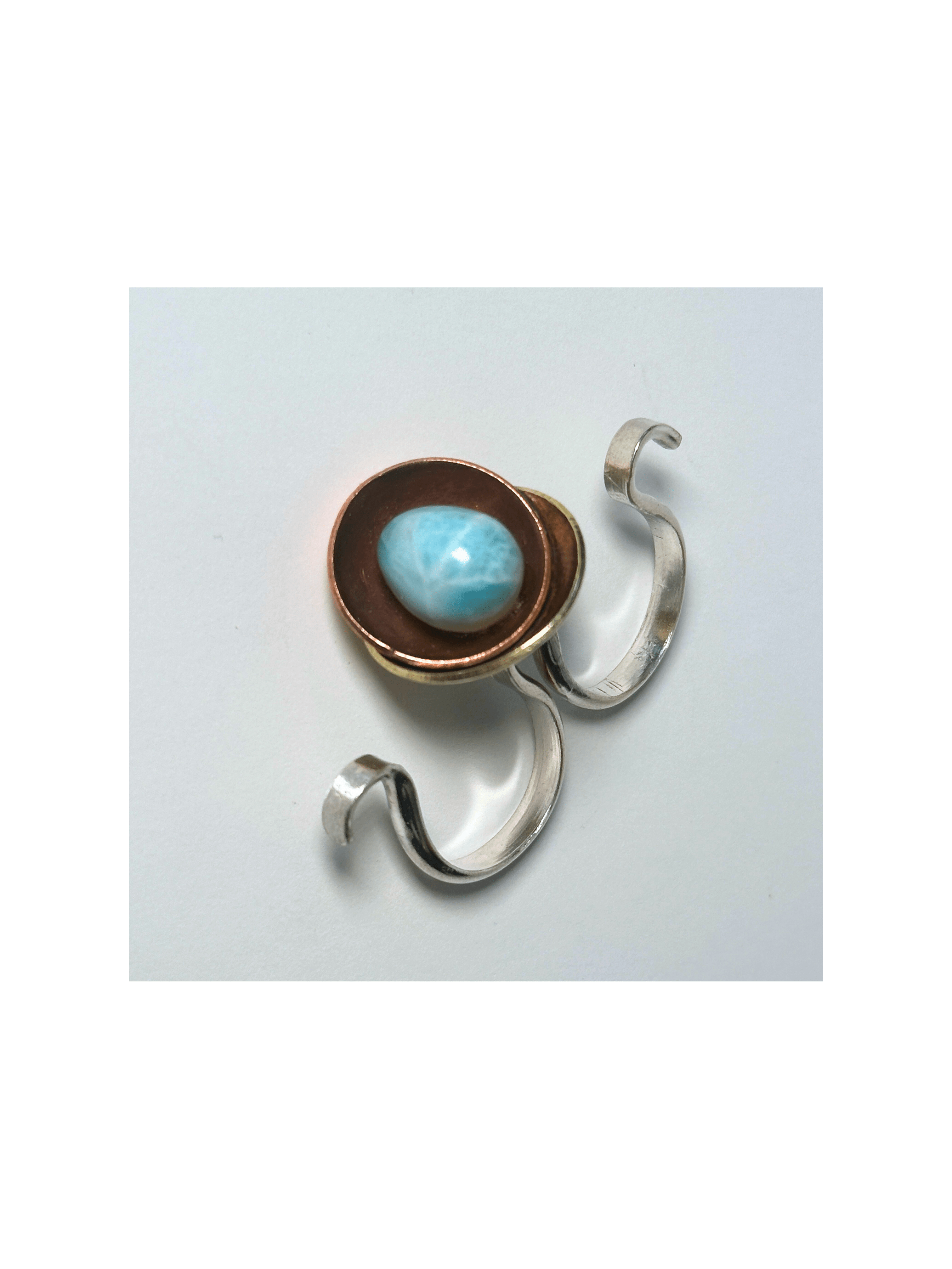 Larimar Mixed Metal Ring
