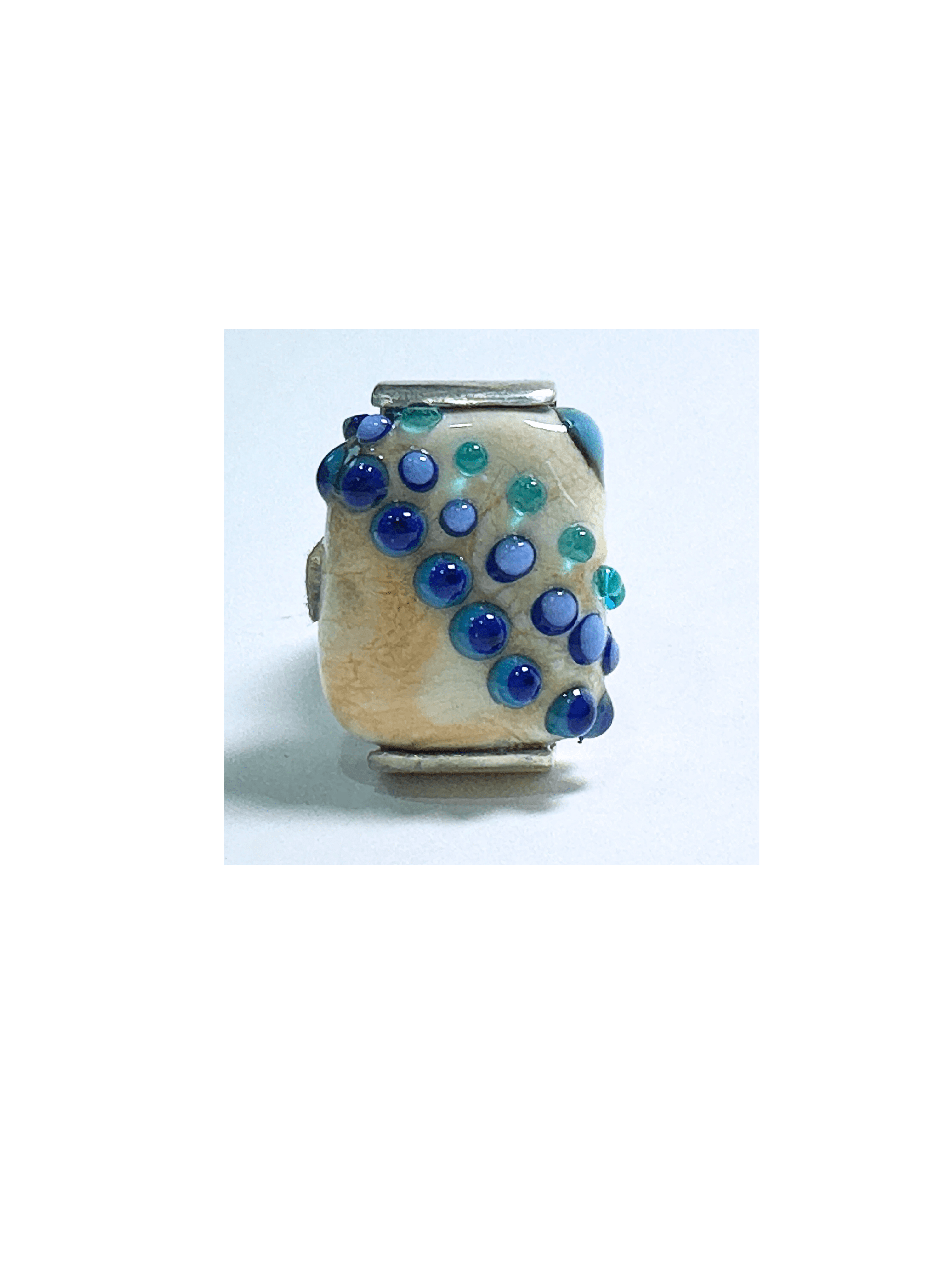 Square Glass Bead Ring Adjustable