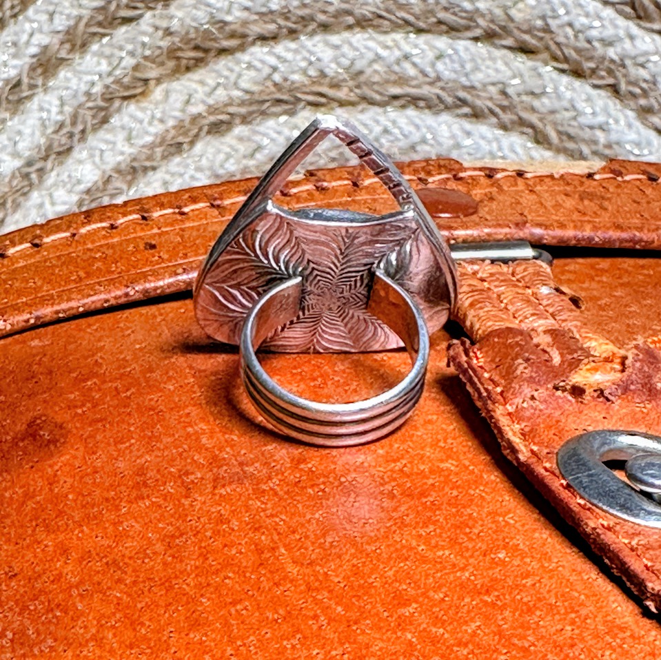 Gold Drusy Triangle Ring