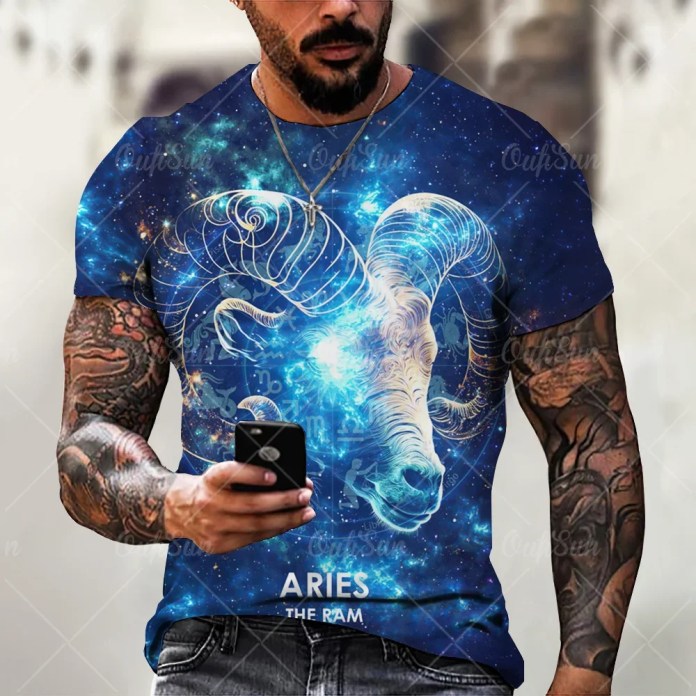 Summer Men's T-Shirt 3D Print Zodiac T Shirt