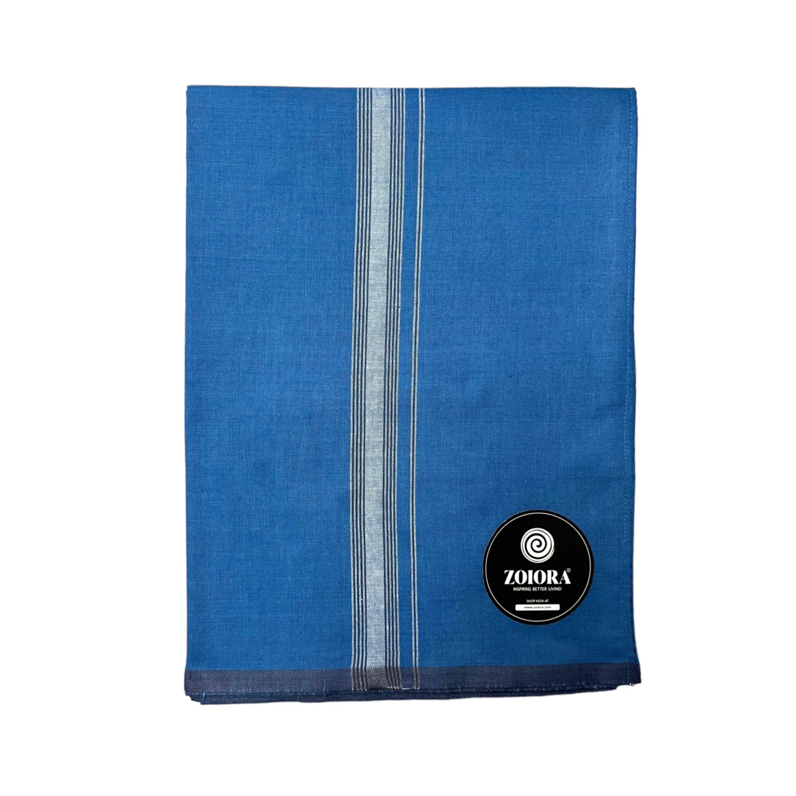Zoiora 100% Pure Cotton Blue Lungi for Men