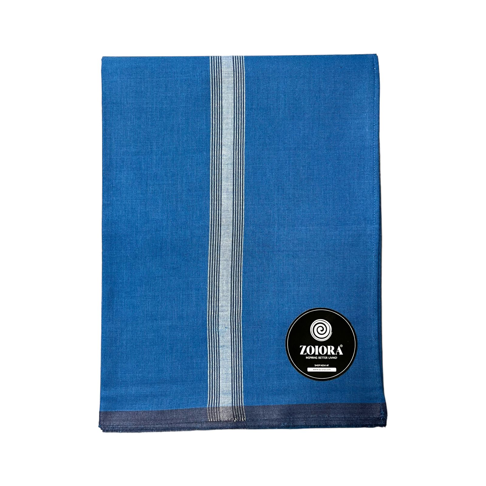 Zoiora 100% Pure Cotton Blue Men's Lungi