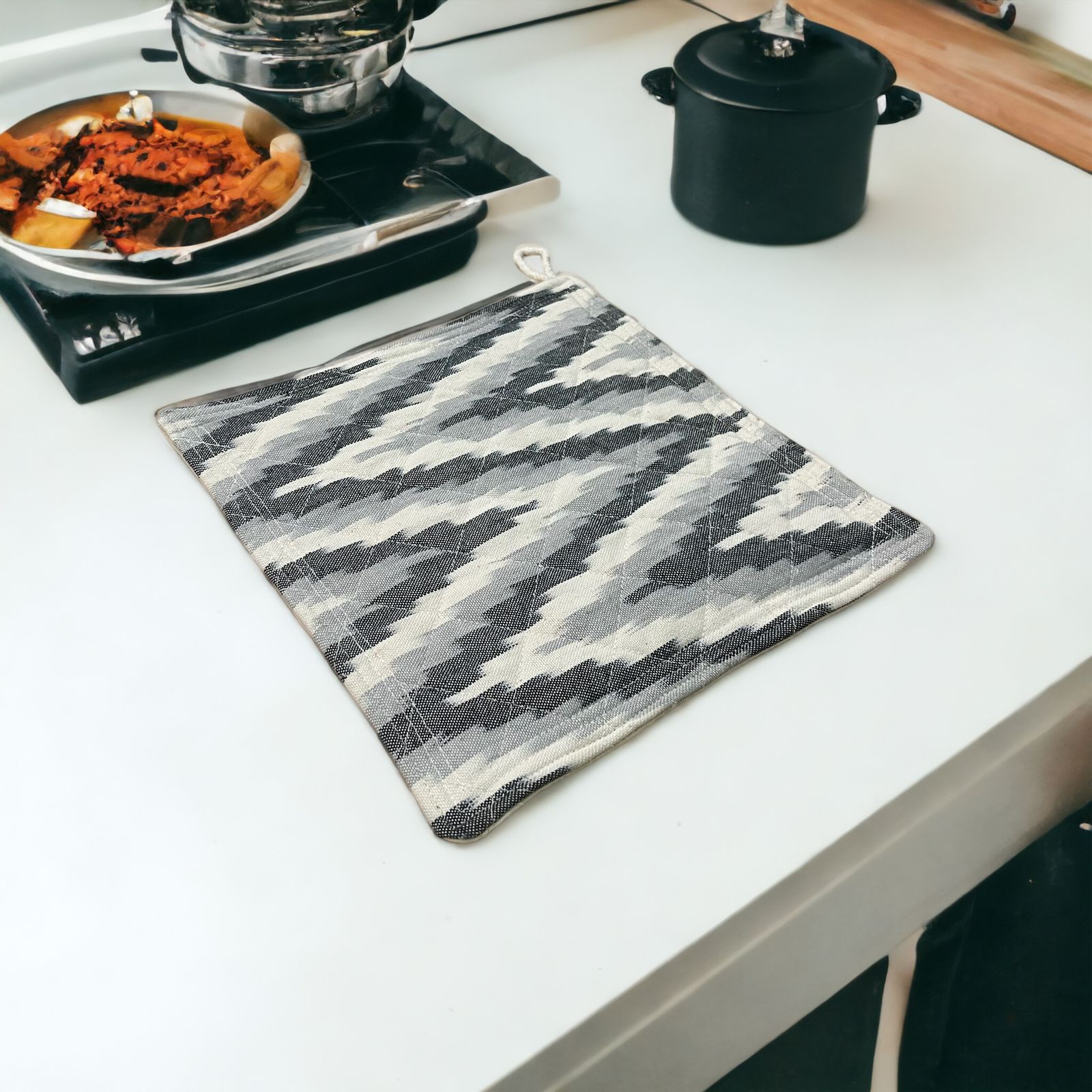 Zoiora Pure Cotton Multicolor Pot Holder Pack of 2