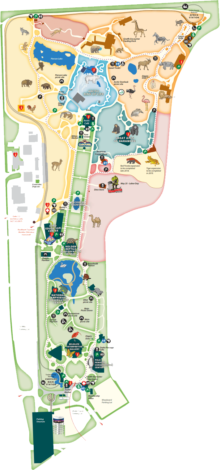The Map Of Detroit Zoo In USA 1539272614.