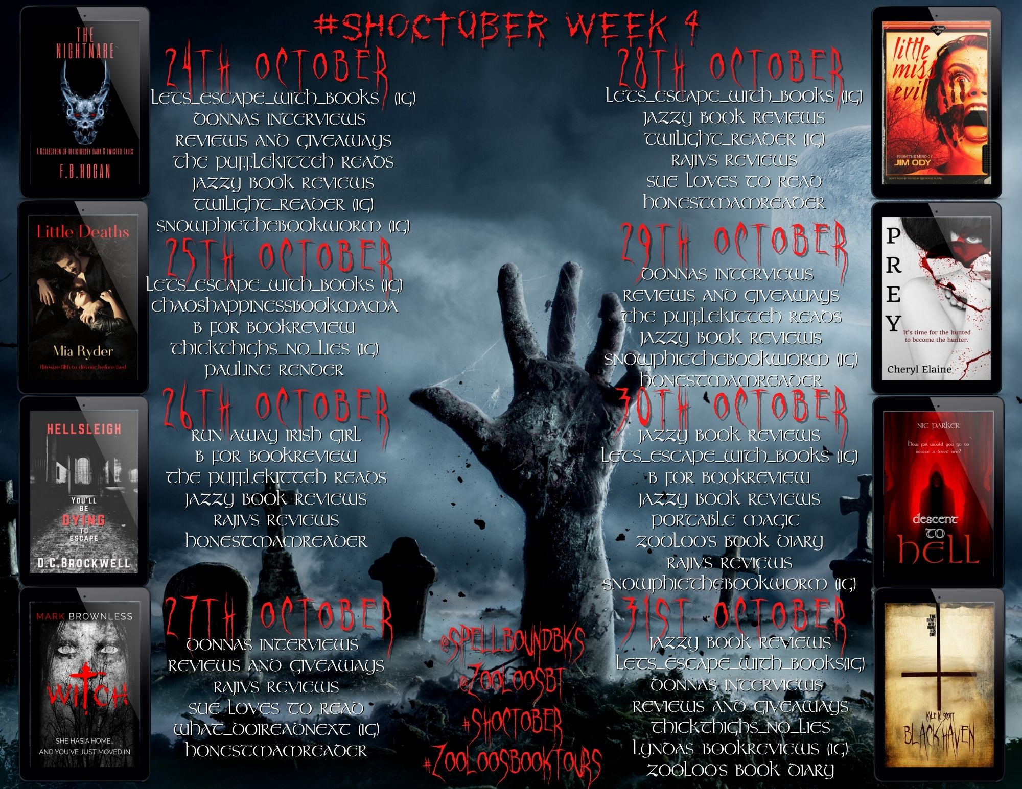 #AndThatsAWrap of #SHOctober featuring @cookehogan @RyderMiaAuthor @CherylElaine15 @dcbrockwell1 @Jim_Ody_Author @MarkBrownless @NicParkerAuthor @KyleMartinScott
