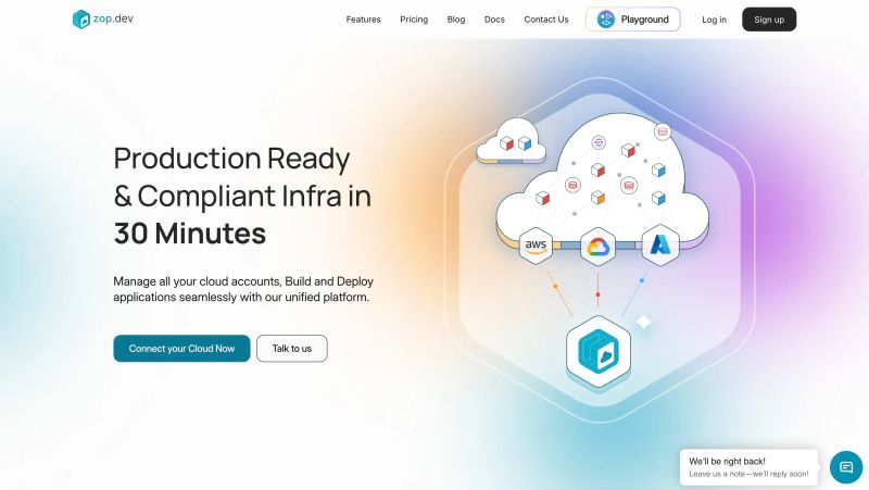 Zop Dev Multicloud Infrastructure Automation - Abstract Illustration Collection - Desktop Quality